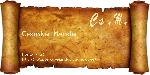 Csonka Manda névjegykártya